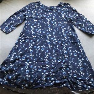 3/4 length sleeve blue old navy dress keyhole back